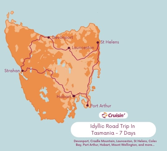 Idyllic road trip in Tasmania
