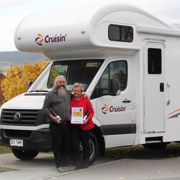 Happy Motorhome Couple Australia